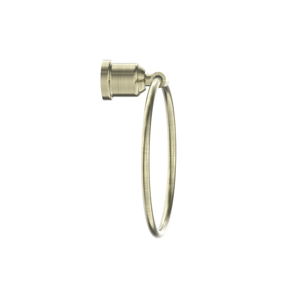 York Towel Ring Aged Brass