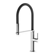 Blix Flexible Hose Chrome Sink Mixer Round