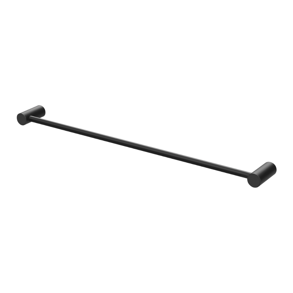 Vivid Slimline Single Towel Rail 600mm Matte Black