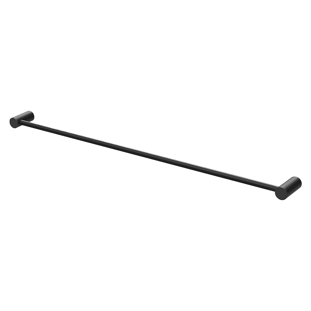 Vivid Slimline Single Towel Rail 800mm Matte Black