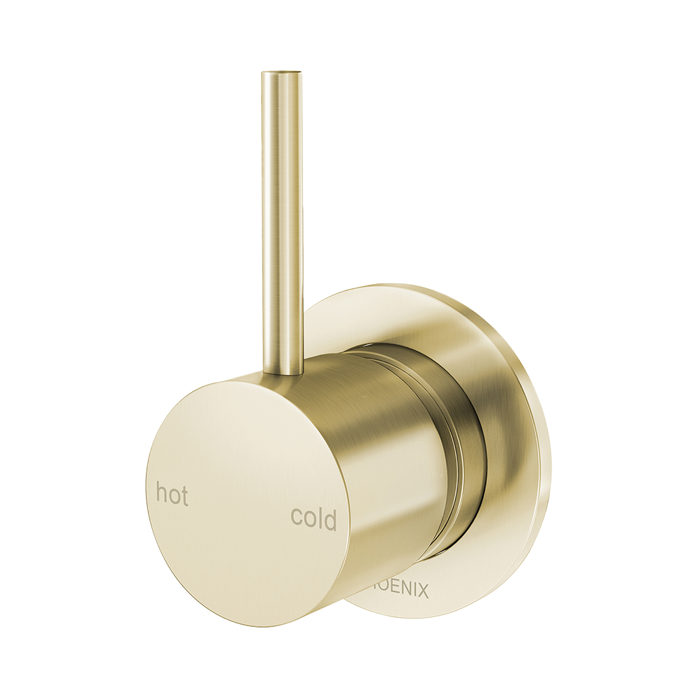 Vivid Slimline Up Shower / Wall Mixer Brushed Gold