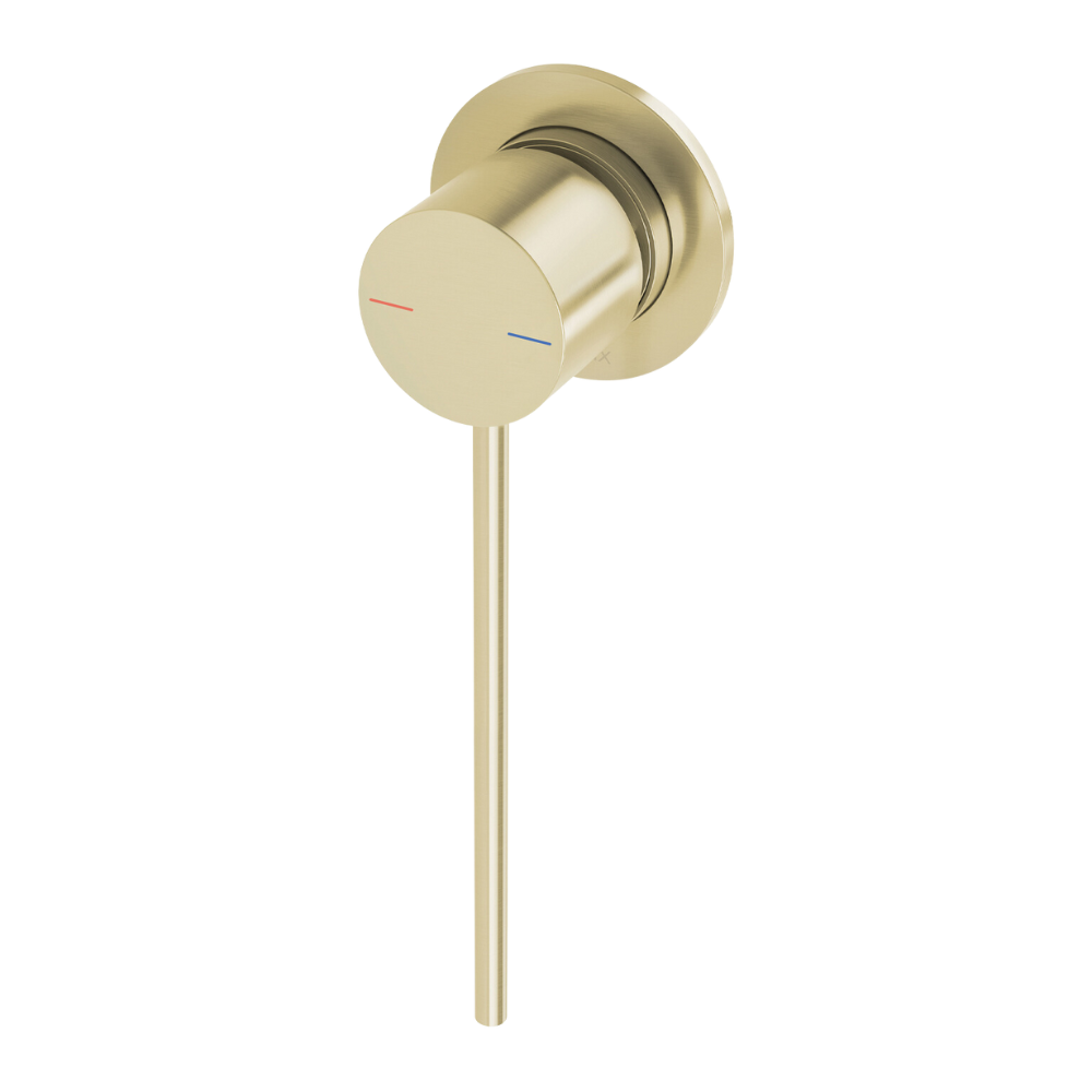 Vivid Slimline SwitchMix Shower / Wall Mixer 60mm Backplate and Extended Lever Brushed Gold