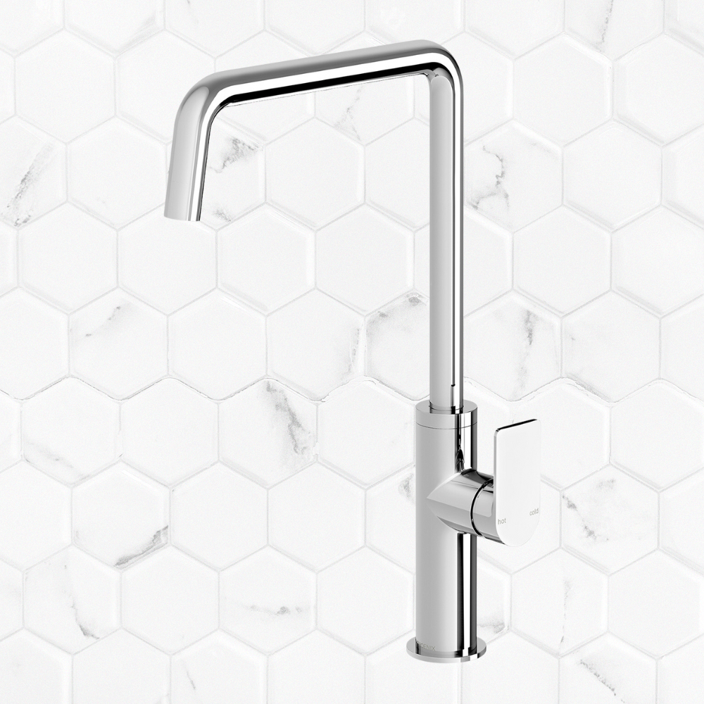 Mekko Chrome Sink Mixer 190mm Squareline