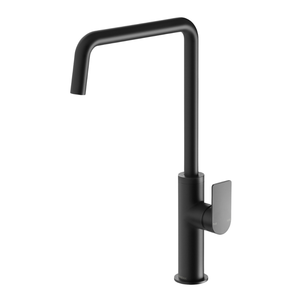 Mekko Matte Black Sink Mixer 190mm Squareline