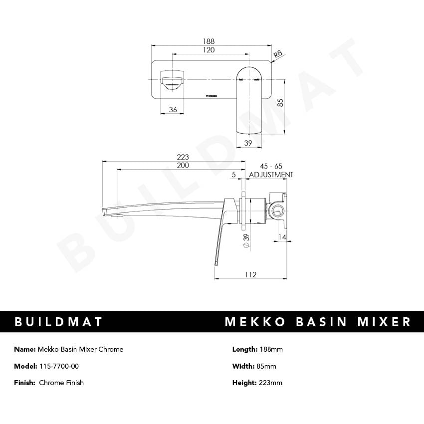 Mekko Basin Mixer Chrome