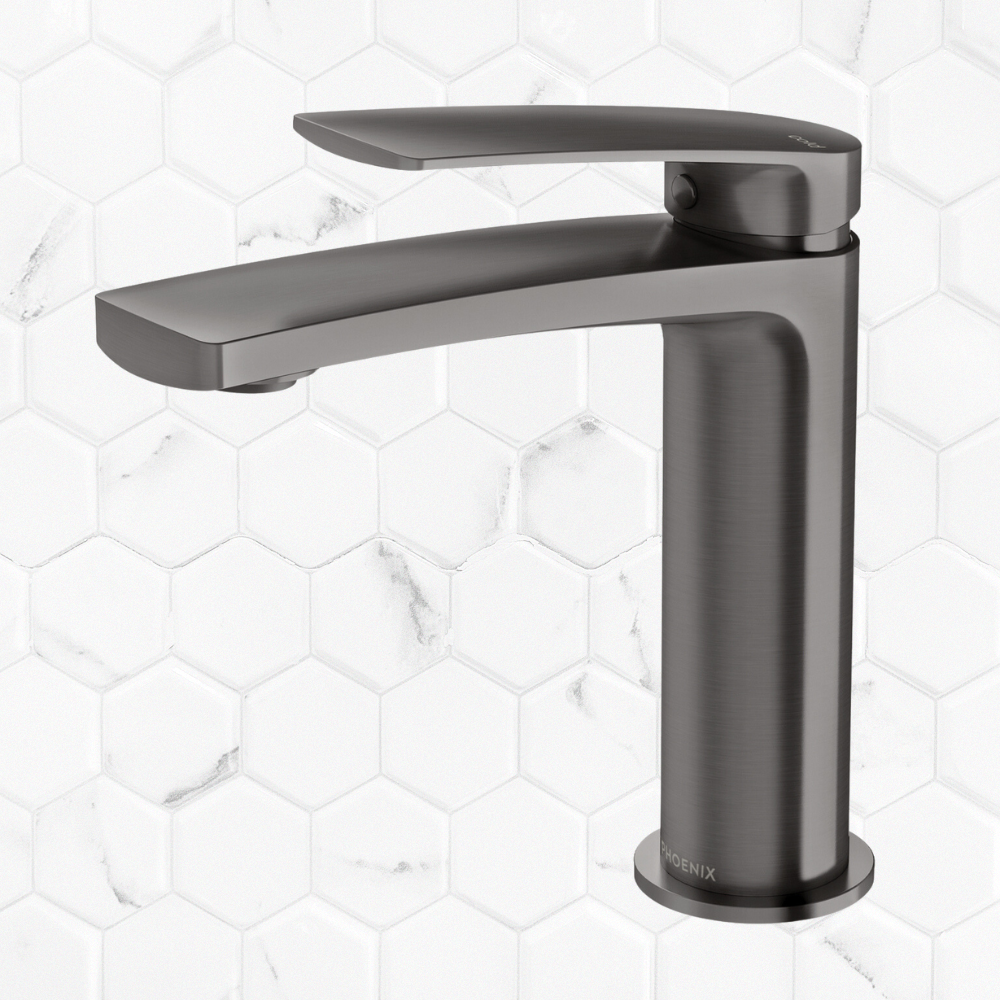 Mekko Basin Mixer Brushed Carbon