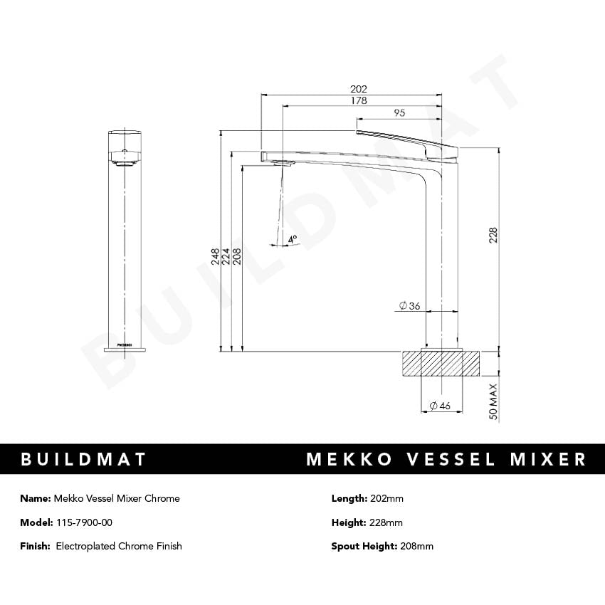 Mekko Vessel Mixer Chrome