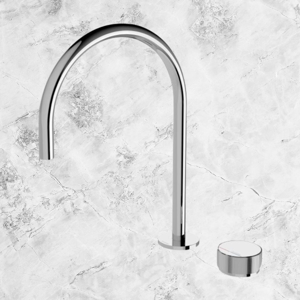 Axia Hob Sink Mixer Set 220mm Gooseneck Chrome