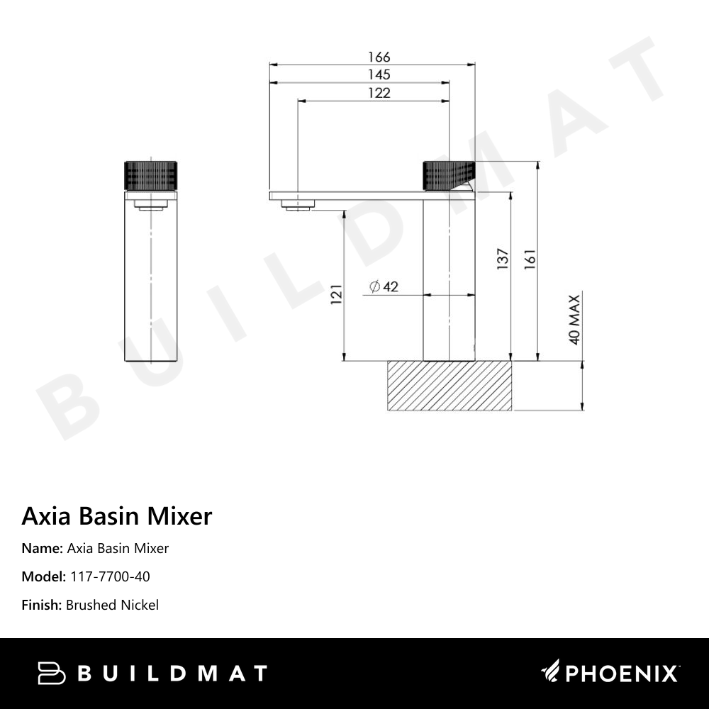 Axia Basin Mixer Brushed Nickel