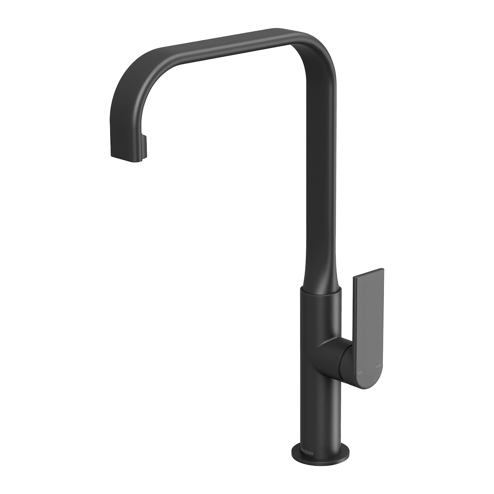 Teel Sink Mixer 200mm Squareline Matte Black