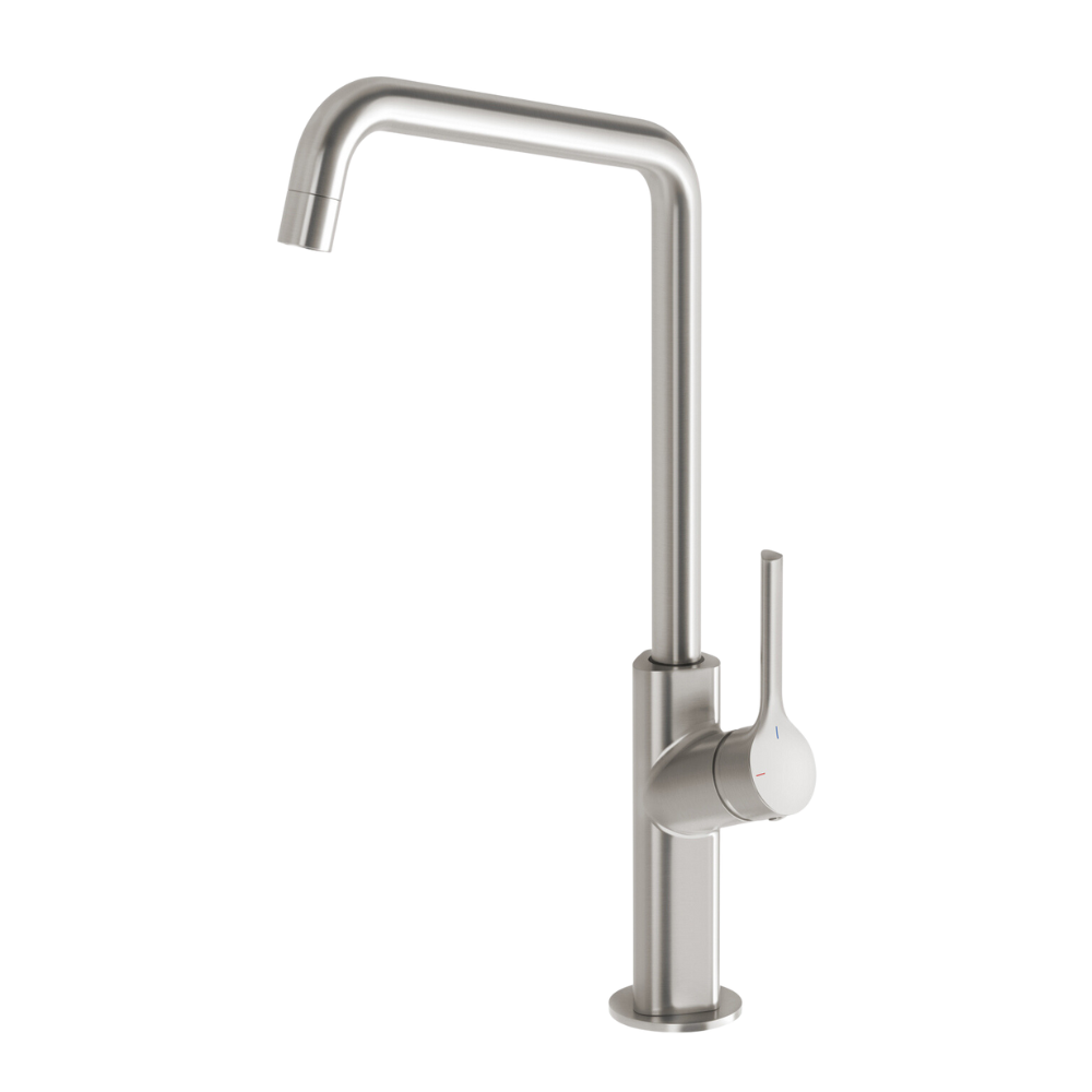 Ester Brushed Nickel Sink Mixer 200mm Squareline