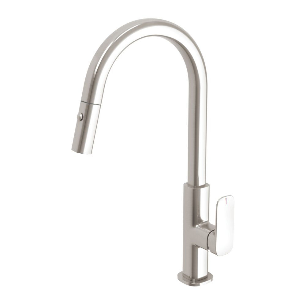 Nuage Pull Out Sink Mixer 200mm Lead Free Brushed Nickel