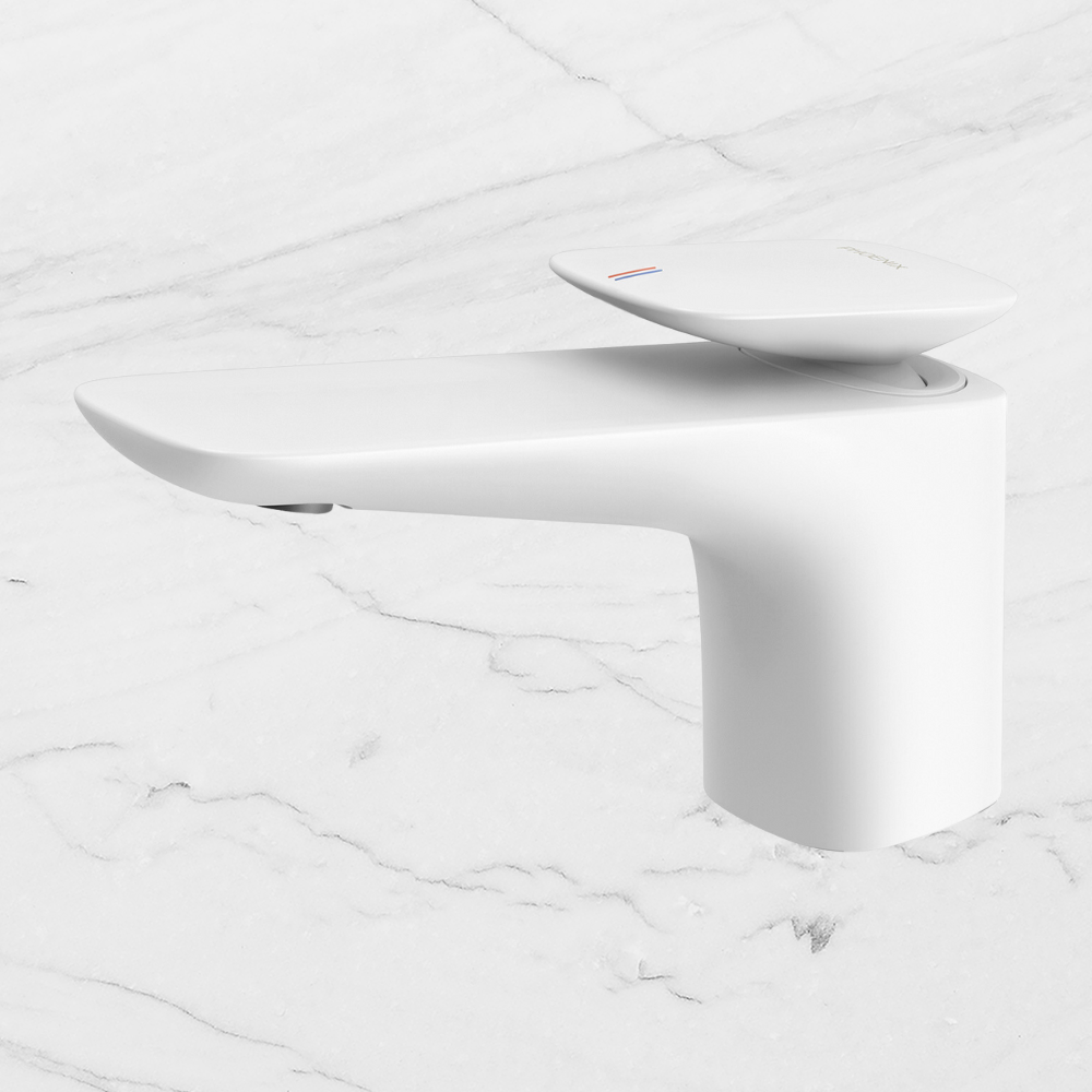 Nuage Basin Mixer Matte White