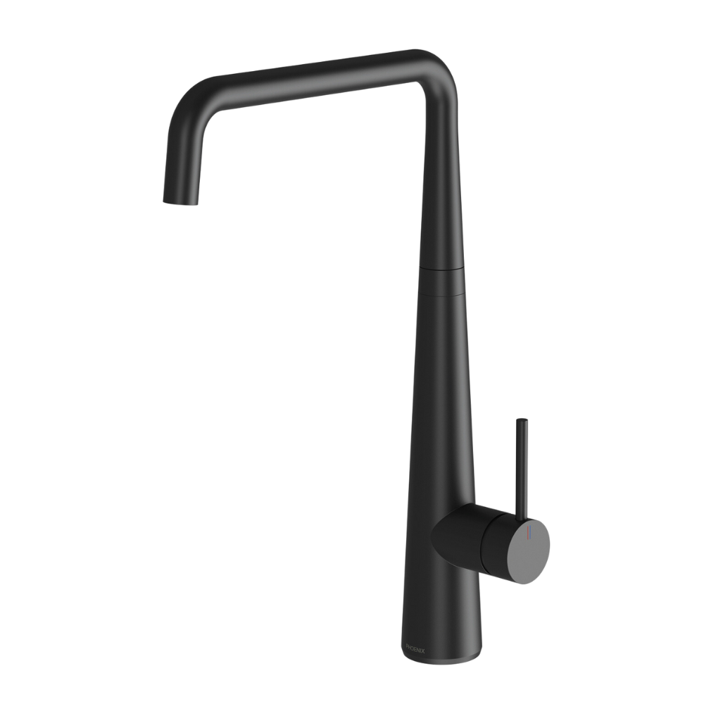 Erlen Matte Black Sink Mixer 200mm Squareline