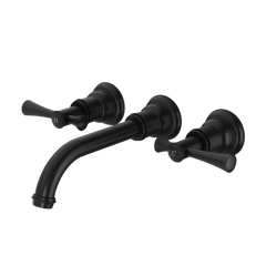 Phoenix Cromford Wall Basin / Bath Tap Set Lead Free Matte Black