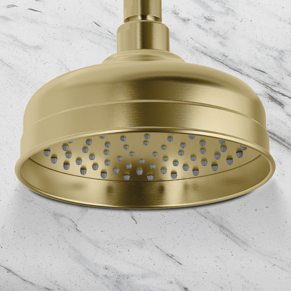 Cromford Shower Rose Brushed Gold