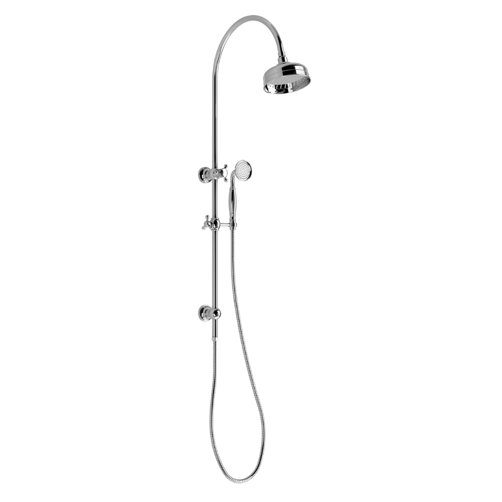 Cromford Twin Shower Chrome