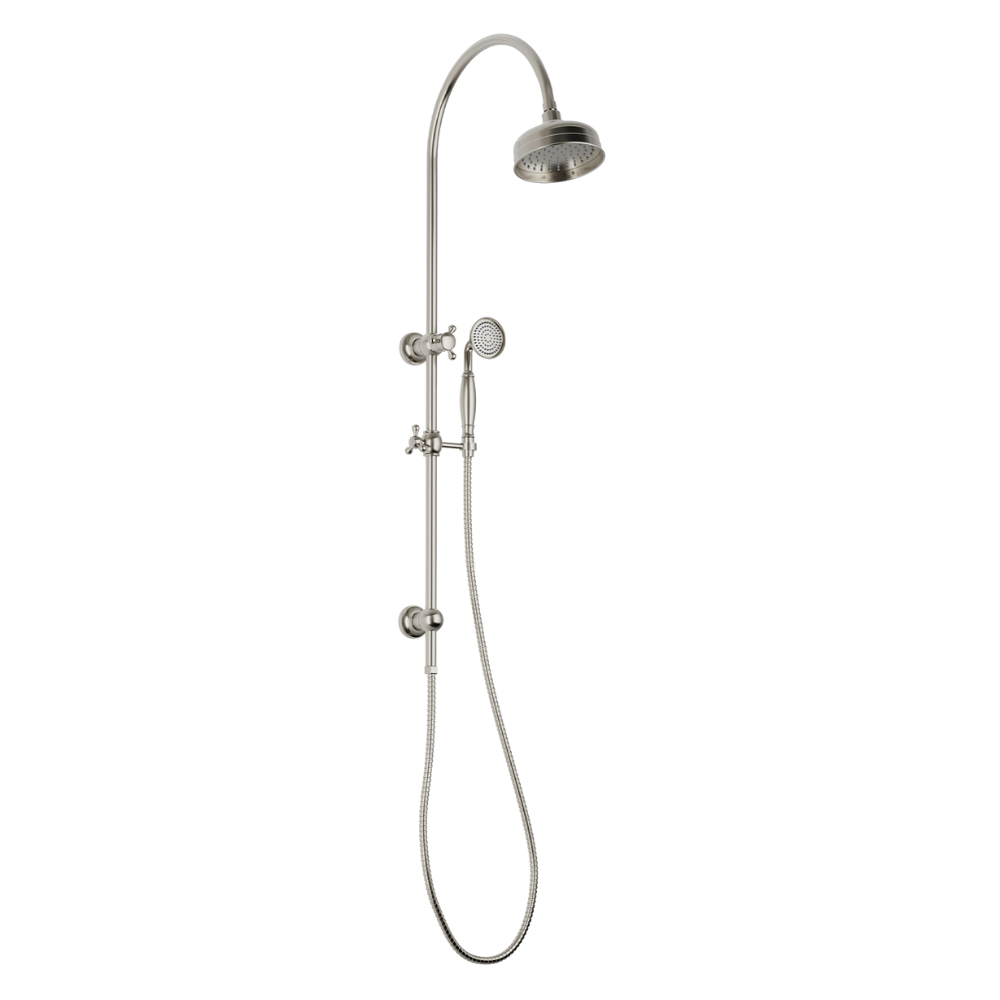 Cromford Twin Shower Brushed Nickel