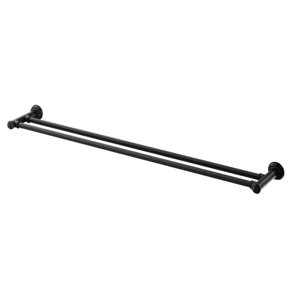 Cromford Double Towel Rail 800mm Matte Black