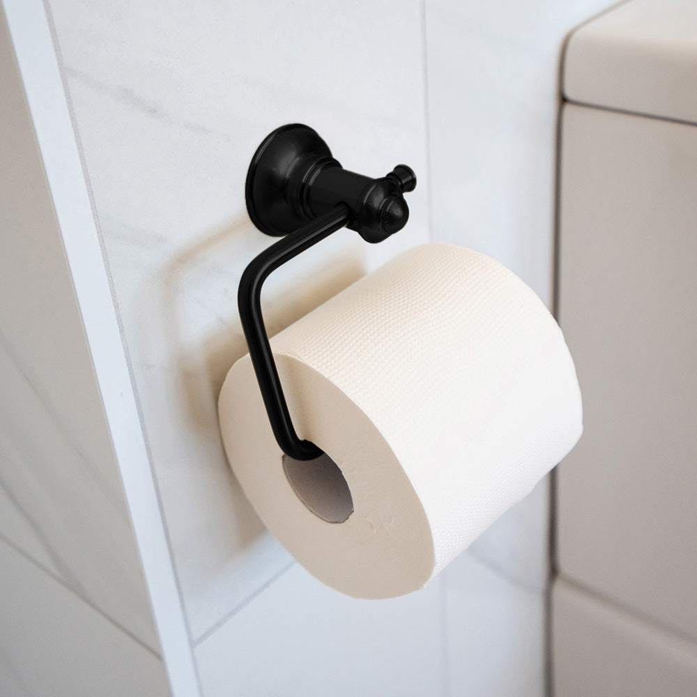 Cromford Toilet Roll Holder Matte Black