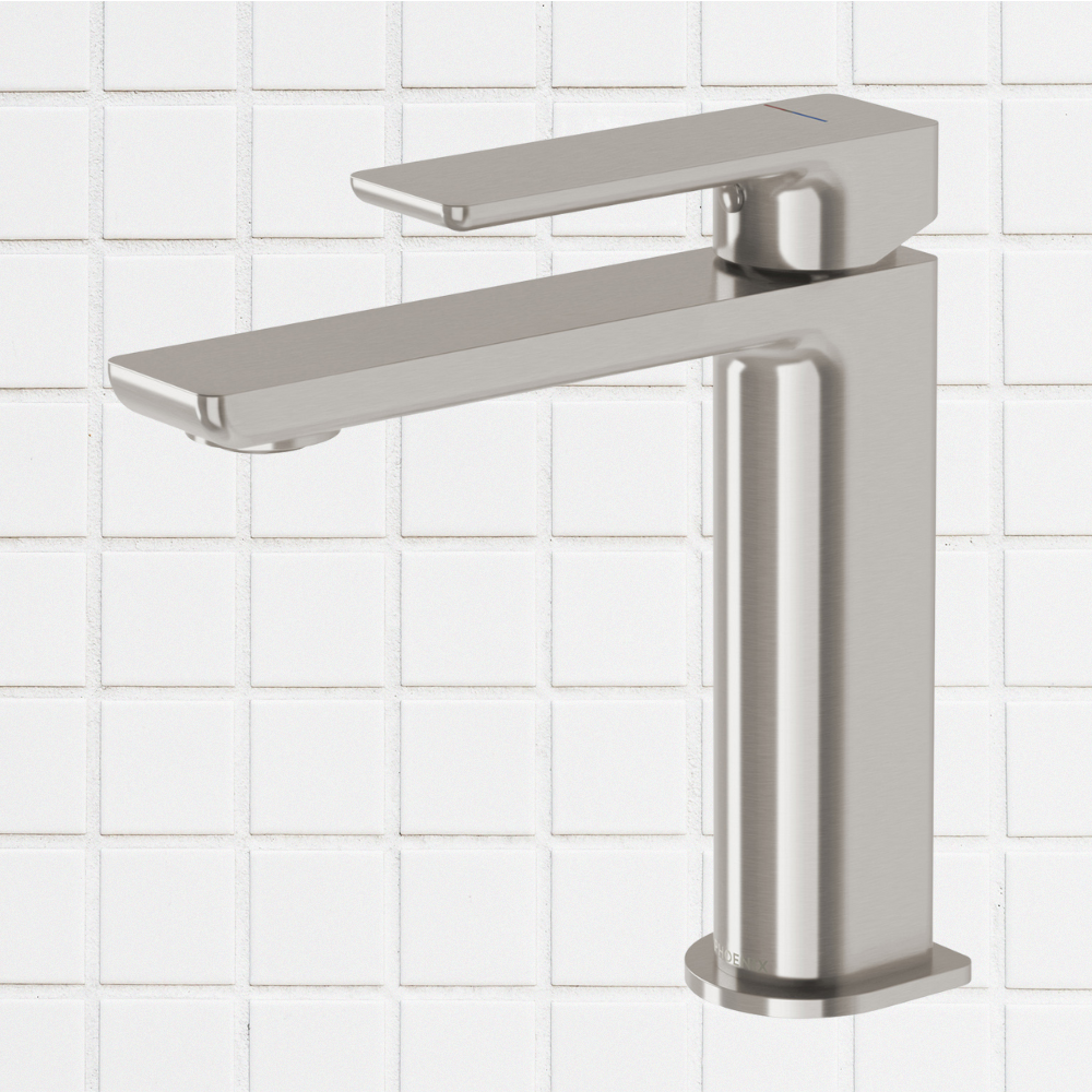 Gloss MKII Basin Mixer Brushed Nickel