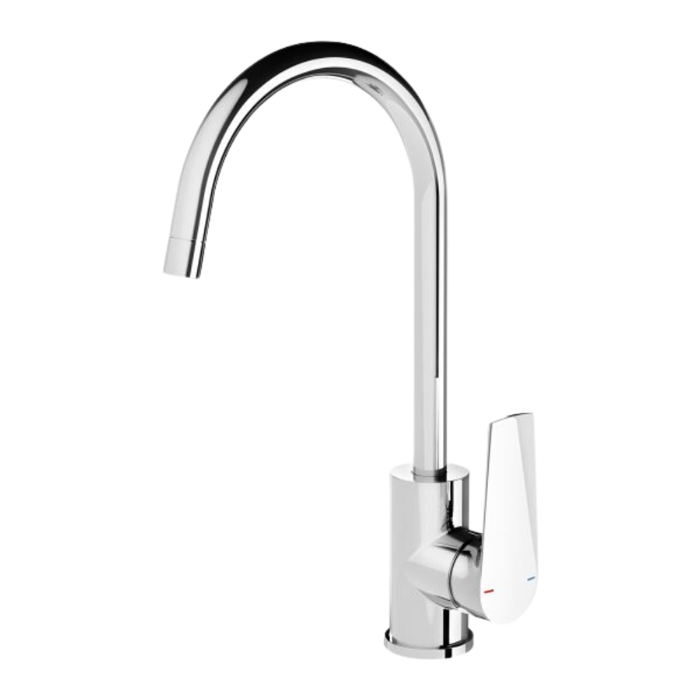 Arlo Sink Mixer 200mm Gooseneck Lead Free Chrome