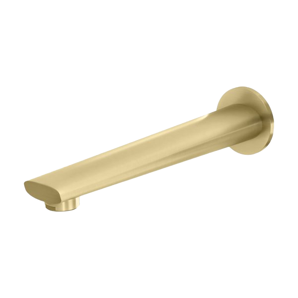 Arlo Wall Bath Outlet 200mm Brushed Gold