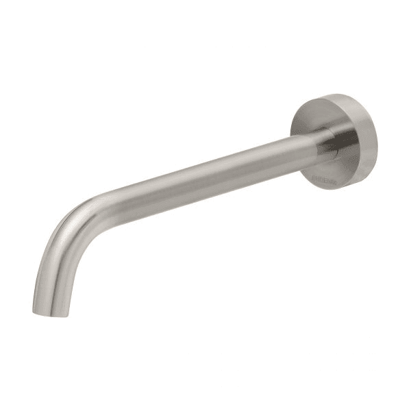 Vivid Slimline Bath Outlet 230mm Curved Brushed Nickel