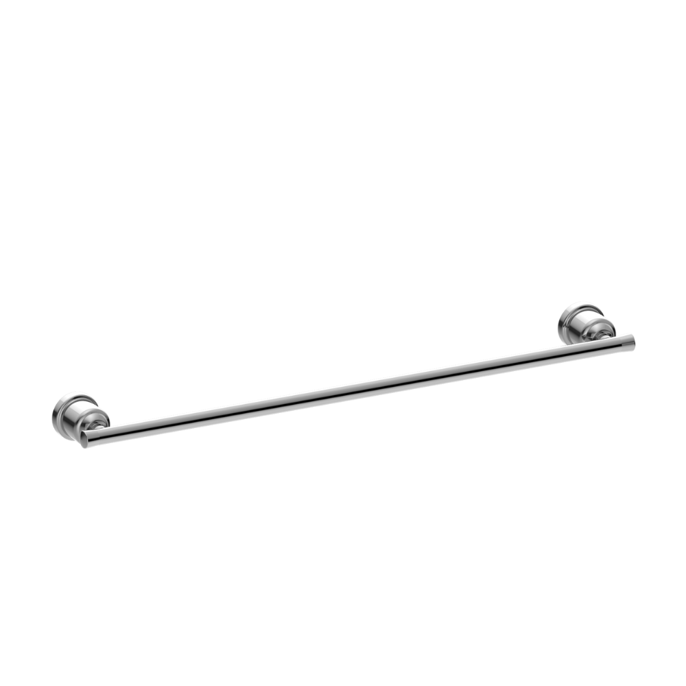 York Single Towel Rail 600mm Chrome