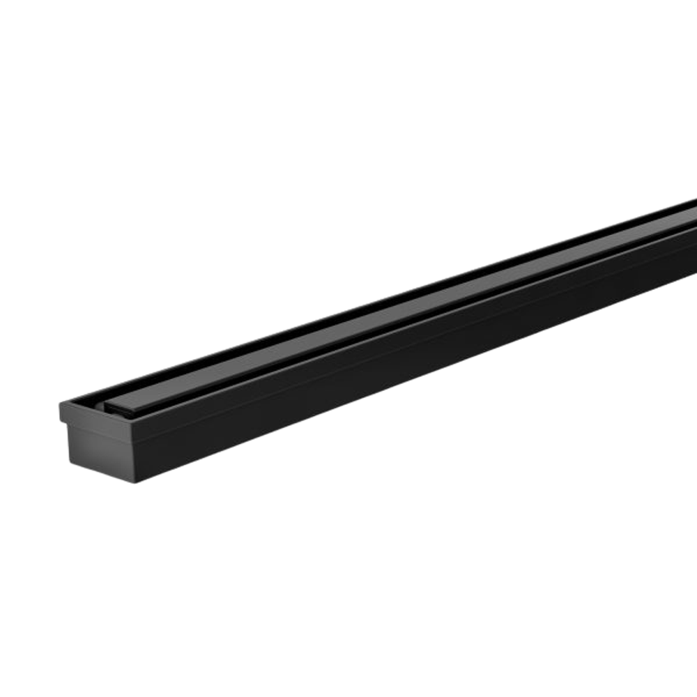 Phoenix Flat Slimline Channel Drain 30x750mm Outlet 65mm Matte Black