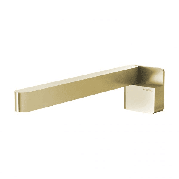 Designer Swivel Bath Outlet  230mm Square Brushed Gold