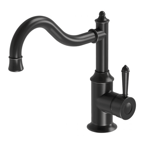 Nostalgia Sink Mixer 220mm Shepherds Crook Antique Black