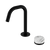 Nero Serenity Progressive Basin Mixer Edge Spout With Arabescato Corchia Handle Matte Black