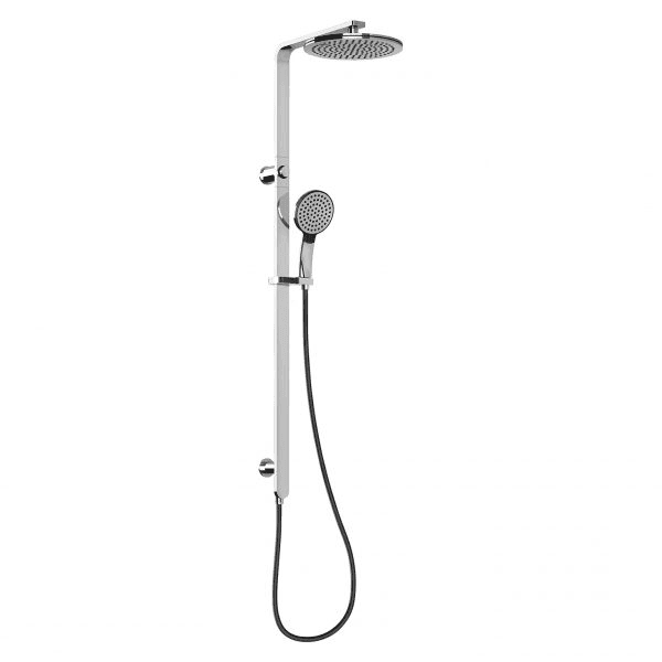 NX Quil Twin Shower Chrome Black