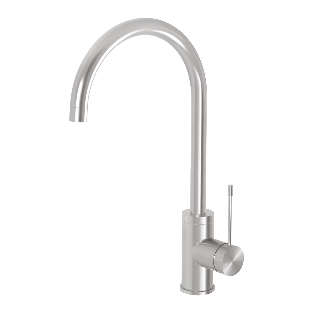 Vivid Slimline SS 316 Sink Mixer 200mm Gooseneck Stainless Steel