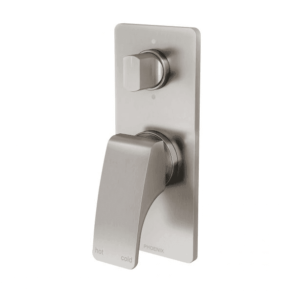 Rush Shower / Bath Diverter Mixer Brushed Nickel