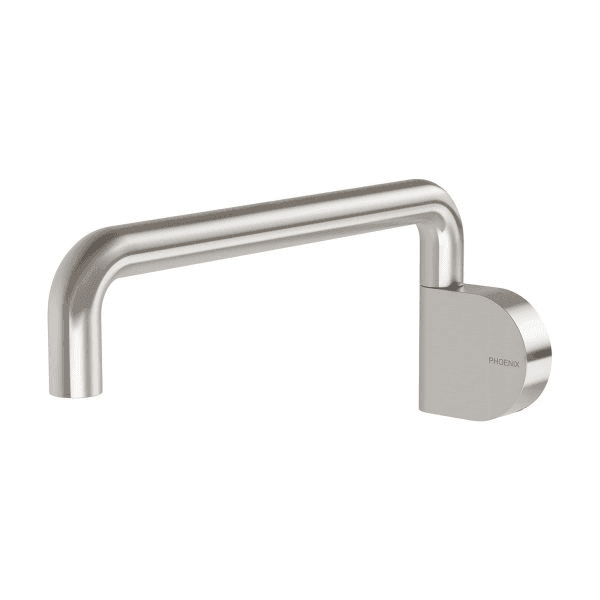 Designer Swivel Bath Outlet 230mm Round Brushed Nickel