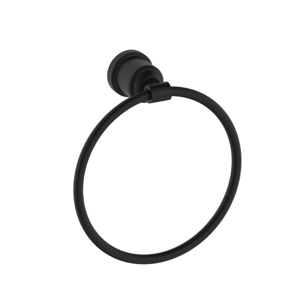 York Towel Ring Matte Black