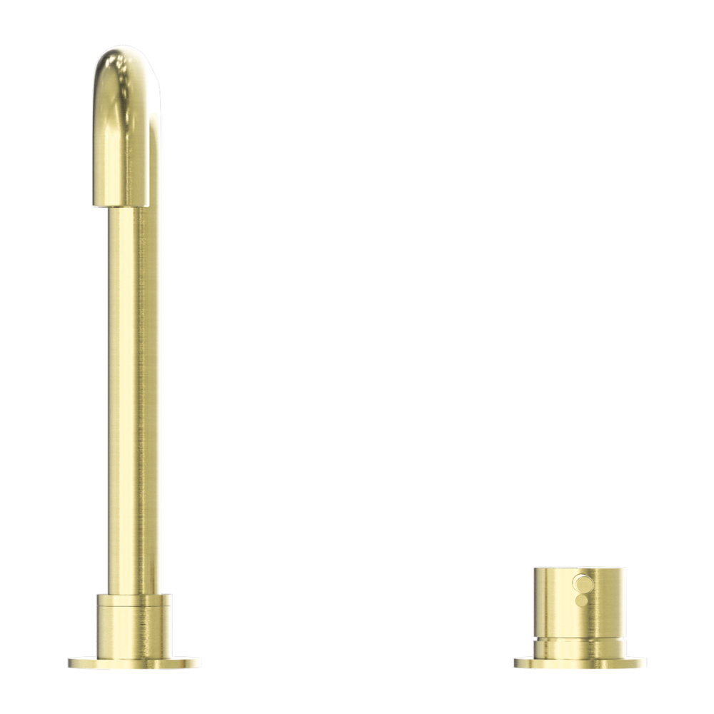 Mecca Hob Basin Mixer Square Swivel Brushed Gold