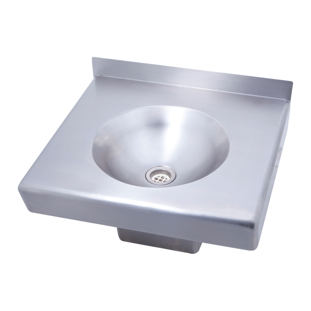 Square Disabled Compliant Wall Mounted Stainless Steel Hand Basin