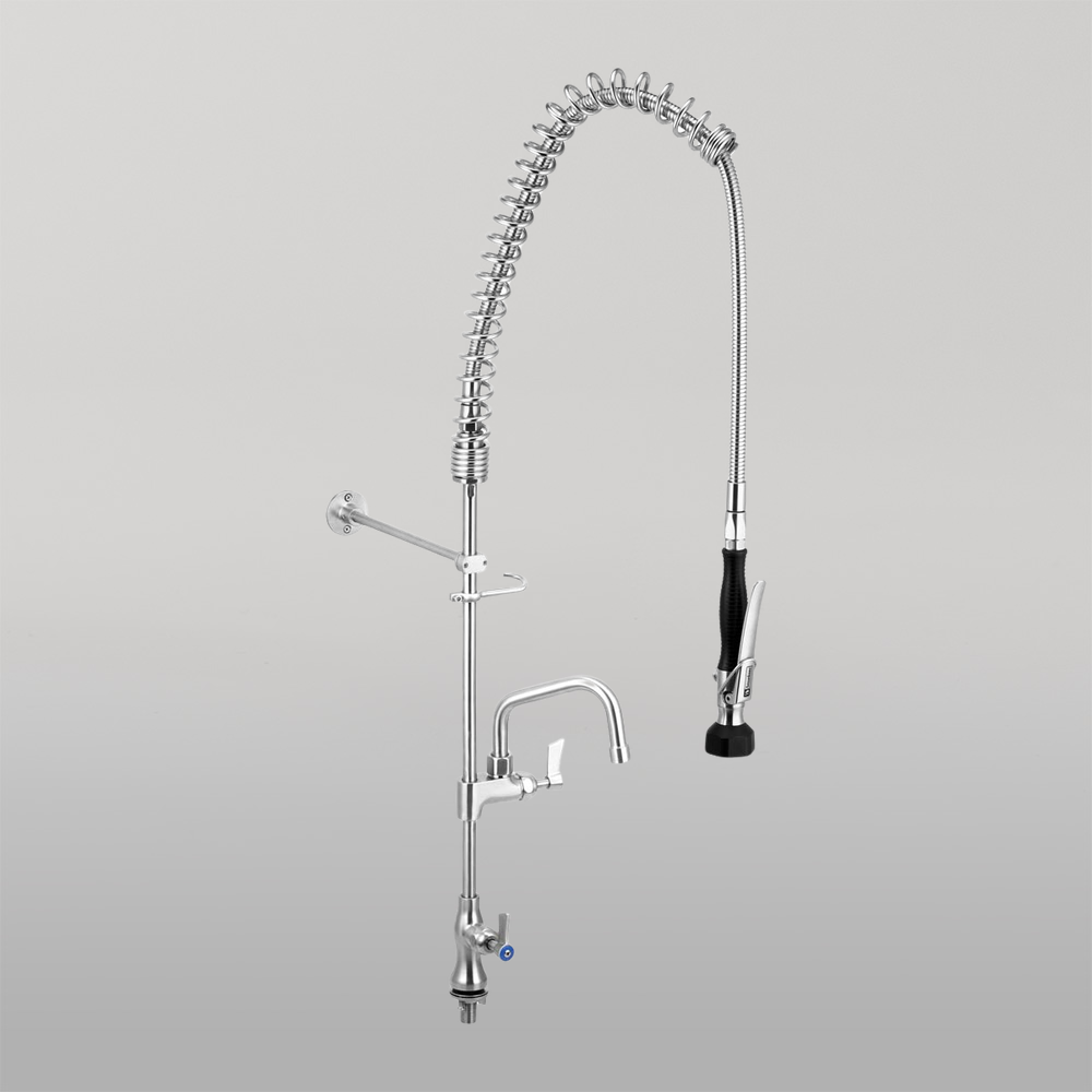 Stainless Steel Single Bench Mount Pre-Rinse with 6-inch Pot Filler