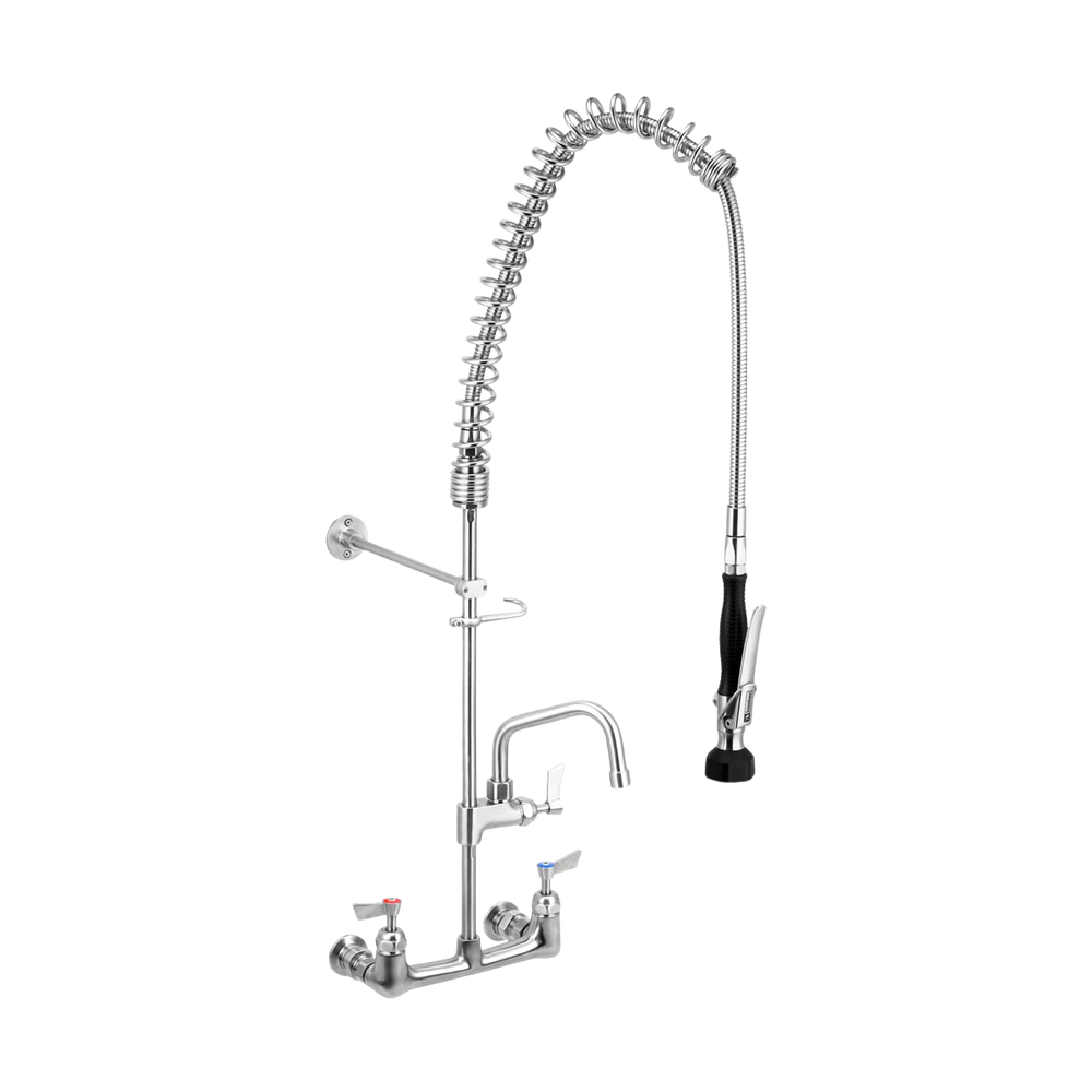 Stainless Steel Exposed Wall Mounted Pre-Rinse Unit With 6-inch Pot Filler