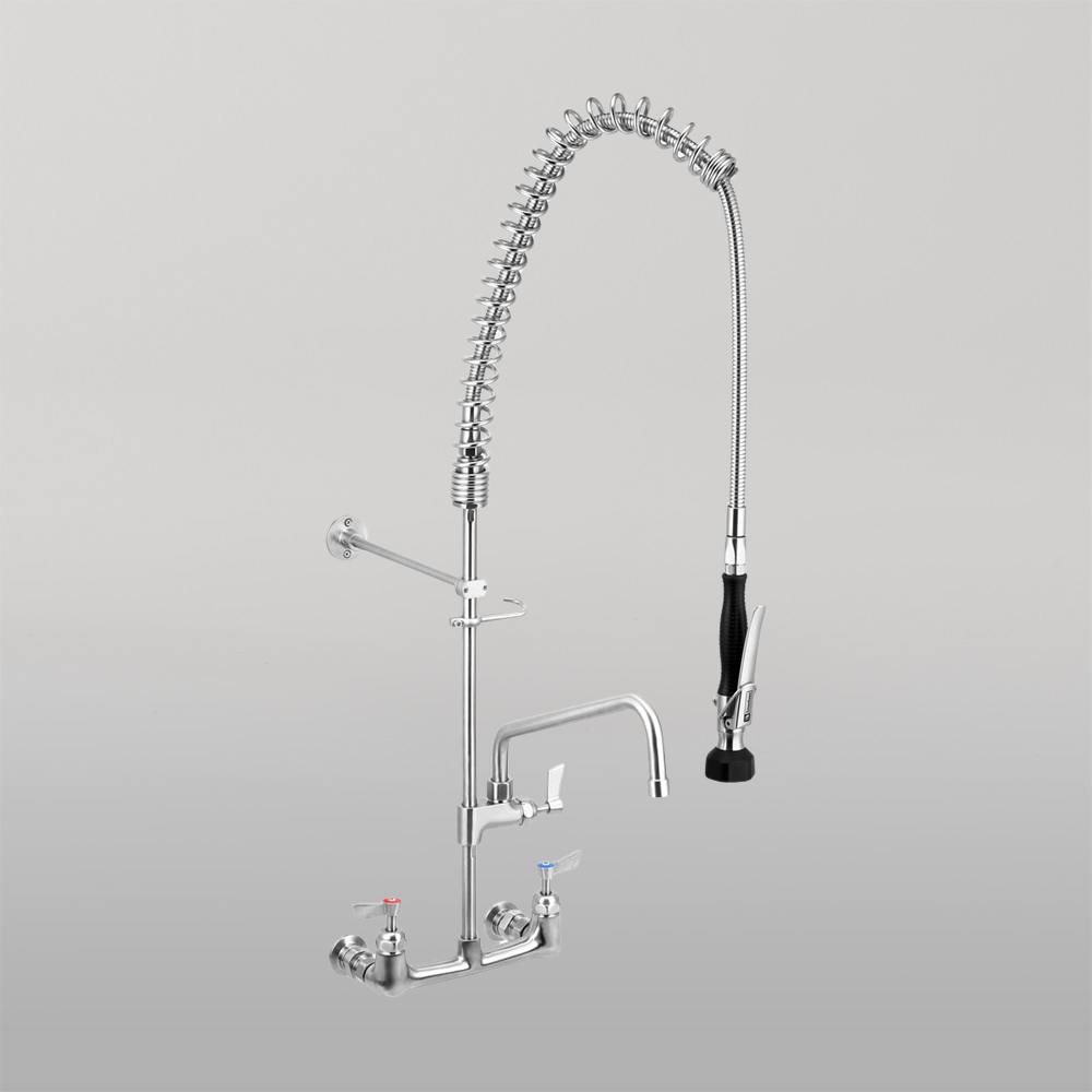 Exposed Wall Mount Pre-Rinse Unit with Pot Filler 12-inch pot filler