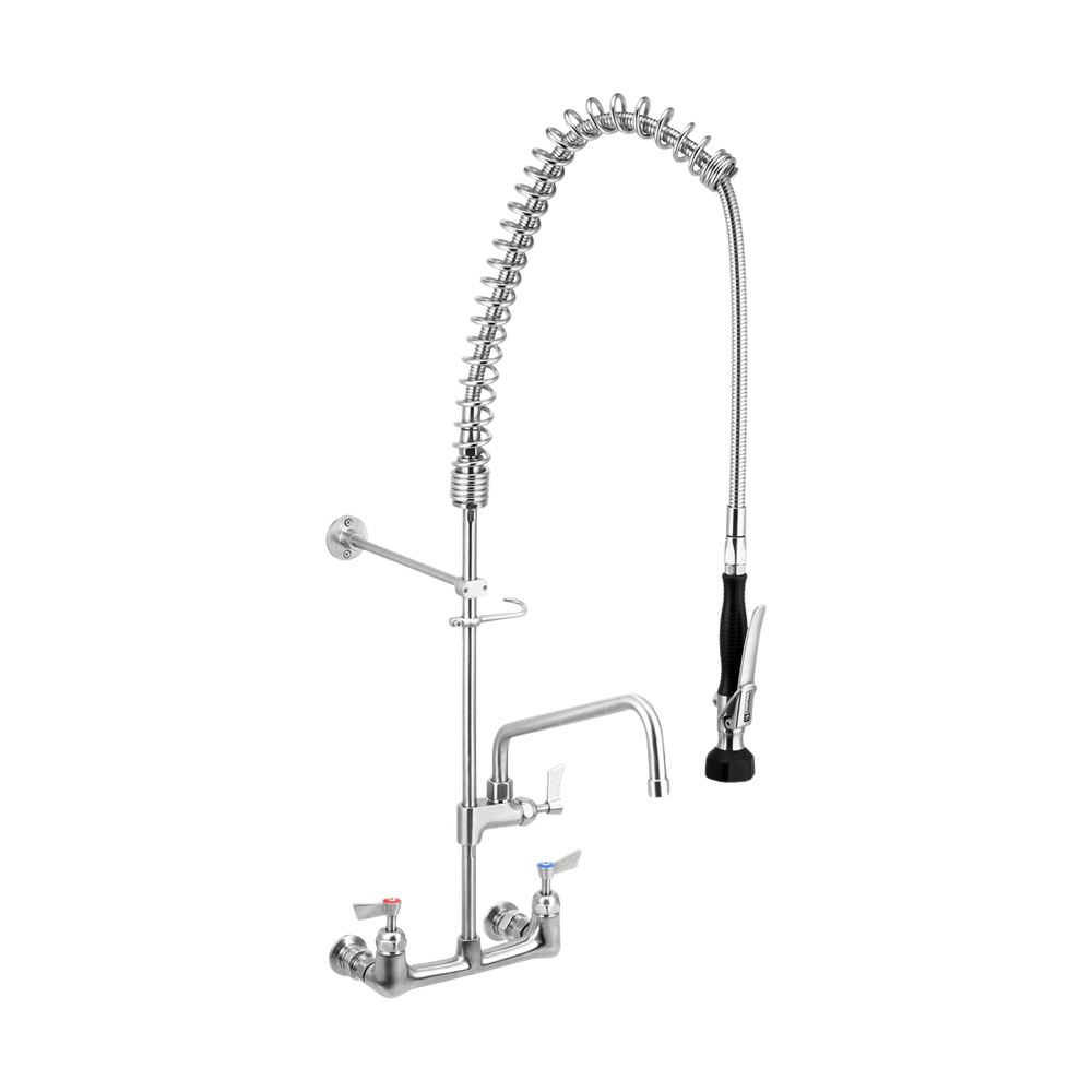 Exposed Wall Mount Pre-Rinse Unit with Pot Filler 12-inch pot filler