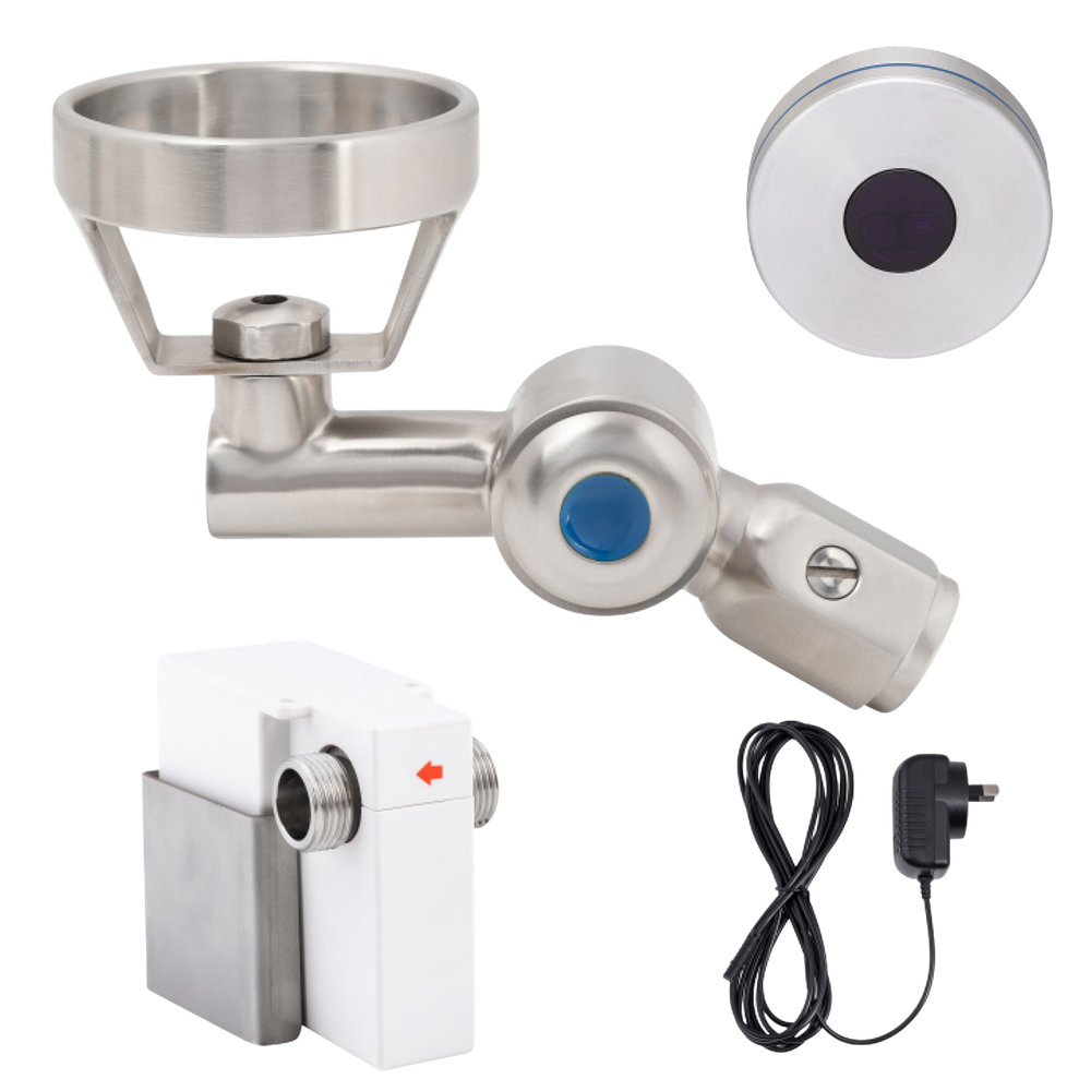 45 Degree Hob-Mount Sensor Bubbler with Metal Mouthguard Mains Operated