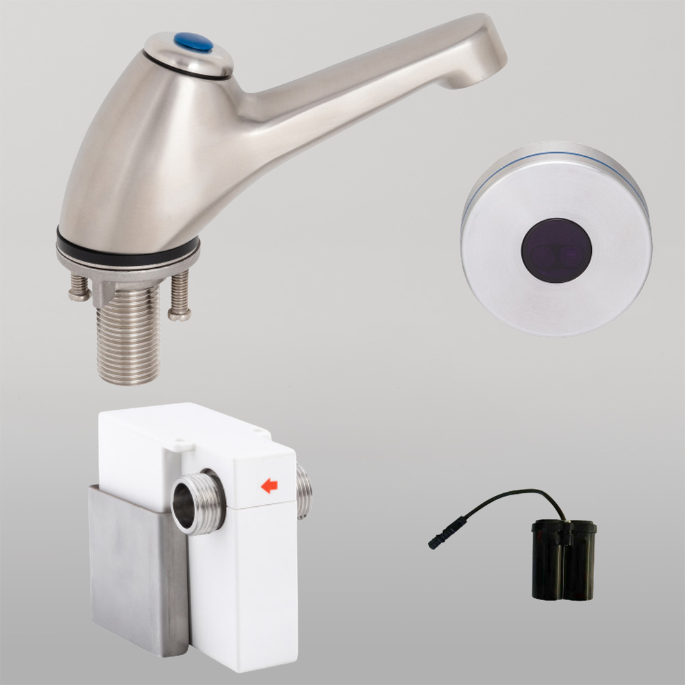 Pillar Tap with Hob-Mount Sensor Battery Operated