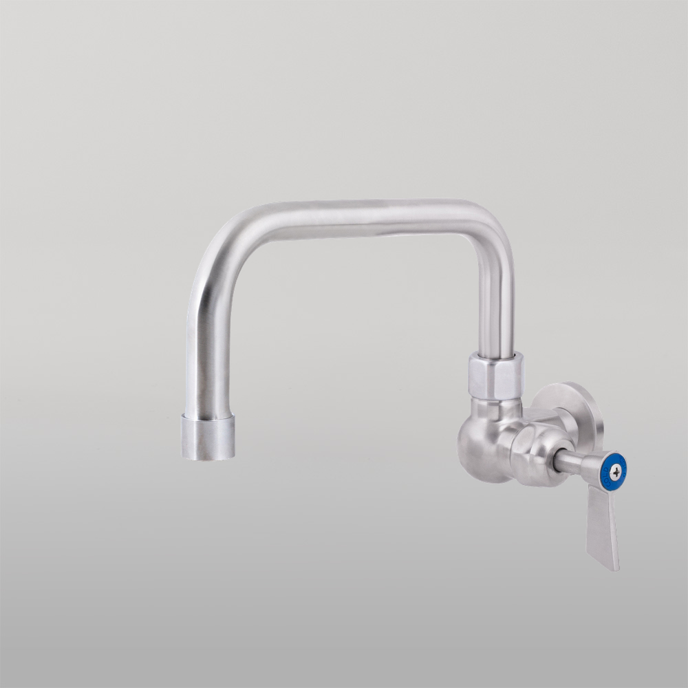 Stainless Steel Single Wall Mount Body with Single Control and 6-inch Spout