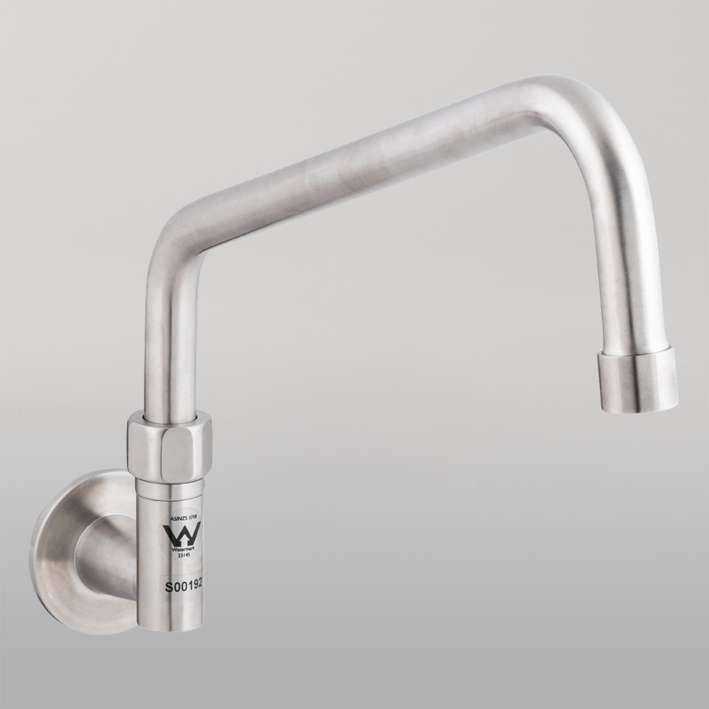 Stainless Steel Wall Elbow and 12-inch Spout