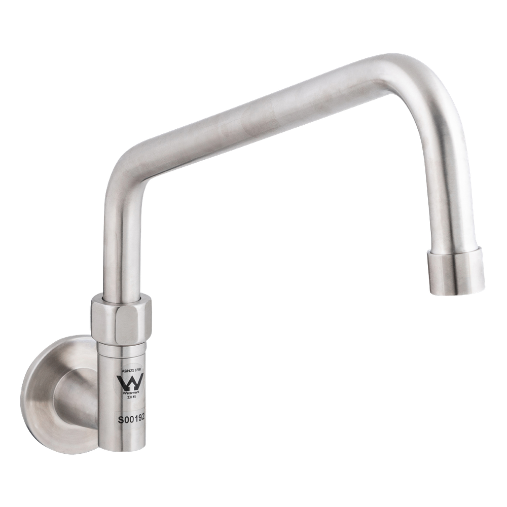 Stainless Steel Wall Elbow and 12-inch Spout