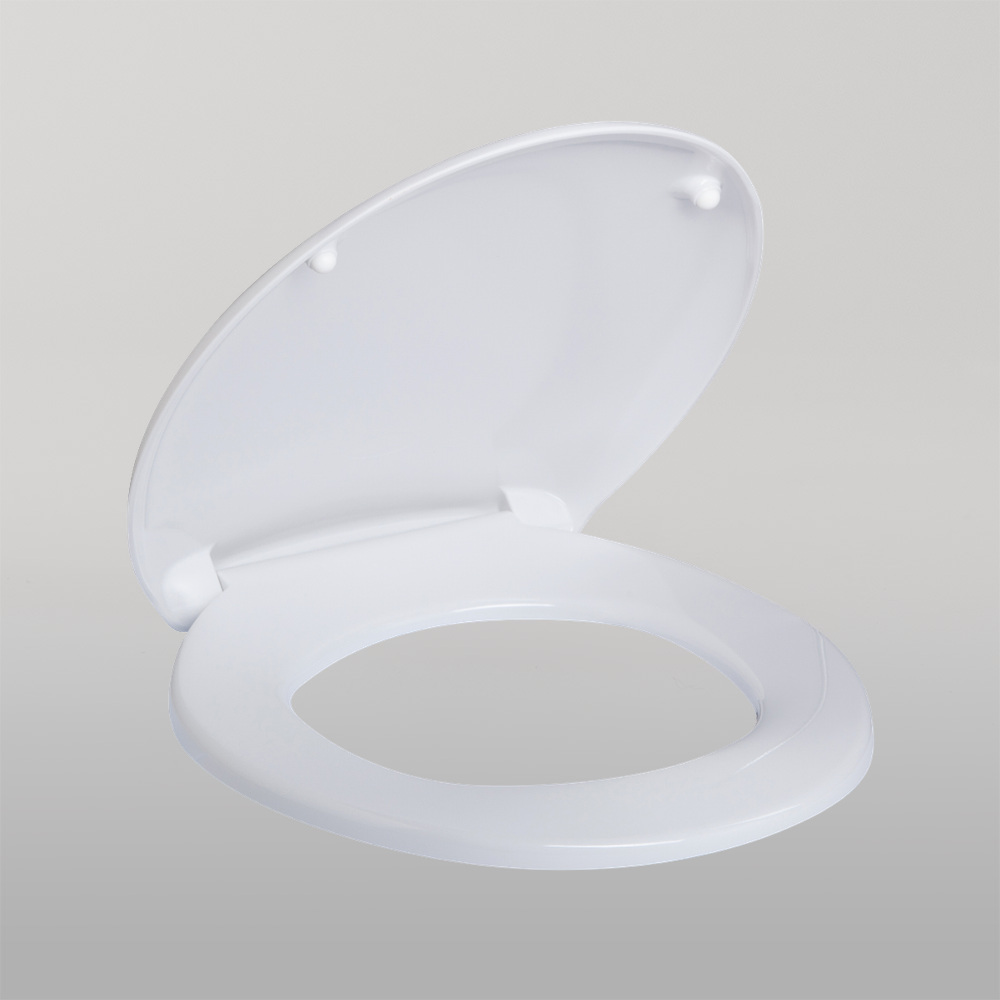 Double Flap Closed Front Toilet Seat White